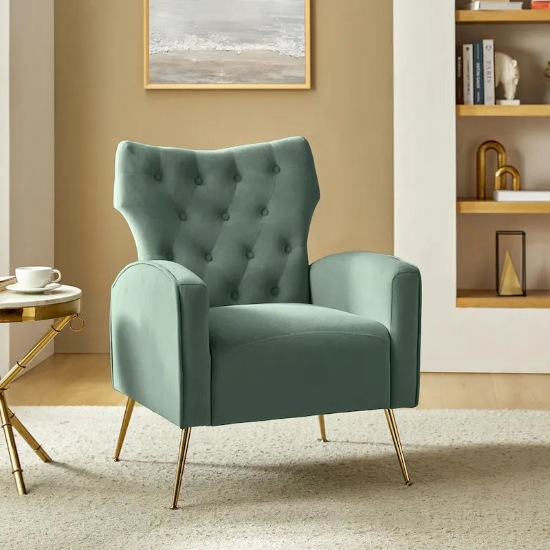 Sedia imbottita Abadiana Accent con base in metallo