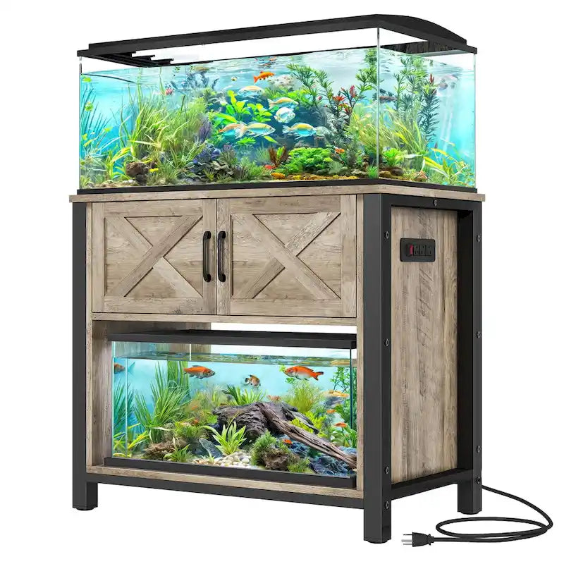 Mobiletto di supporto per acquario da 150-190 litri con prese elettriche