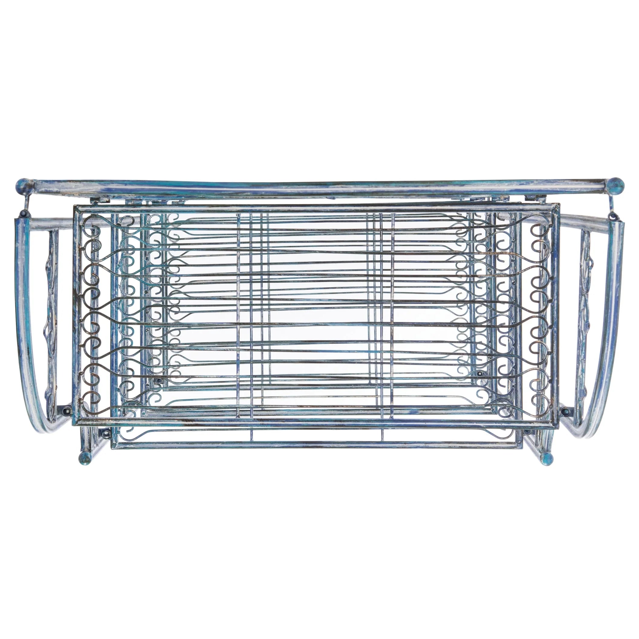 SAFAVIEH Bryn Scaffale da panettiere da esterno a 4 ripiani in ferro battuto vittoriano - 25 pollici L x 15 pollici P x 63 pollici H - 25 L x 15 P x 63 H