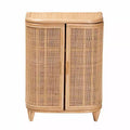 bali & pari Yanka Meuble de Rangement en Rotin Naturel: Fait à la Main, 2 Étagères, Design Bohème