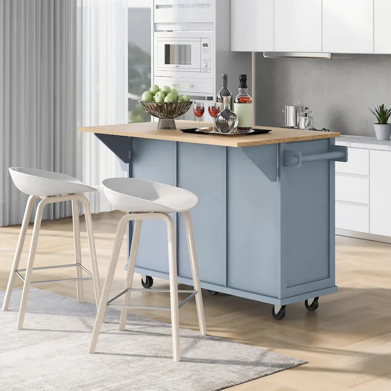 Carrello da Cucina su Ruote Portatile con Contenitore