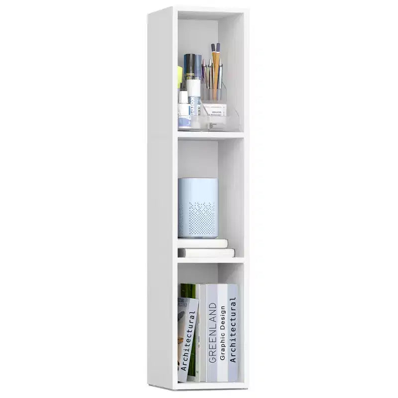 Libreria a Cubi, Organizer a Ripiani Aperti per Soggiorno/Ufficio, Design Salvaspazio ad Angolo, Montaggio Senza Attrezzi