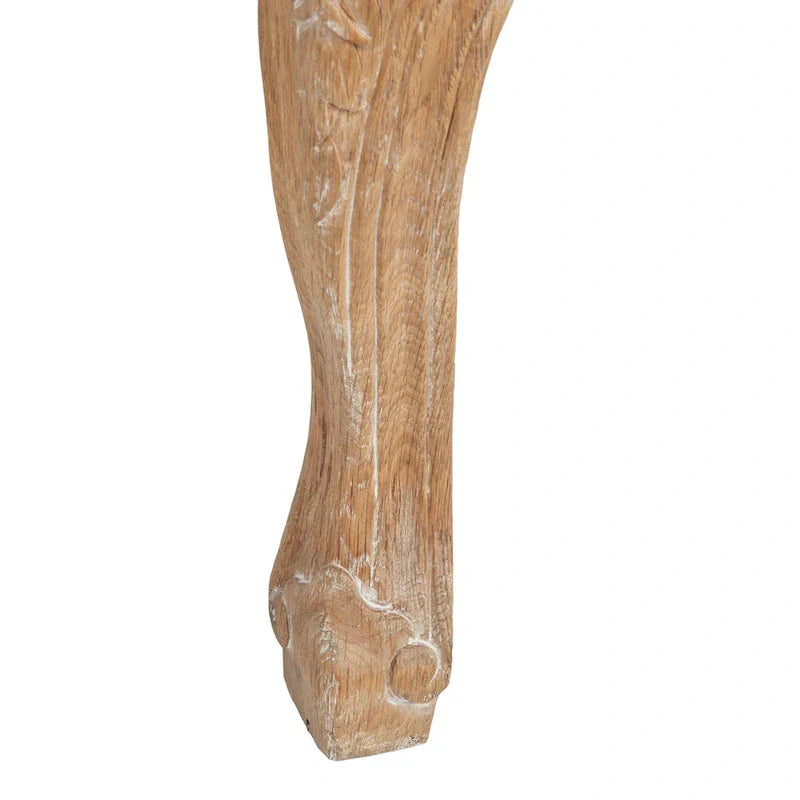 Poltrona con orecchioni Kali Oak in lino naturale - 34Lx34Px40H