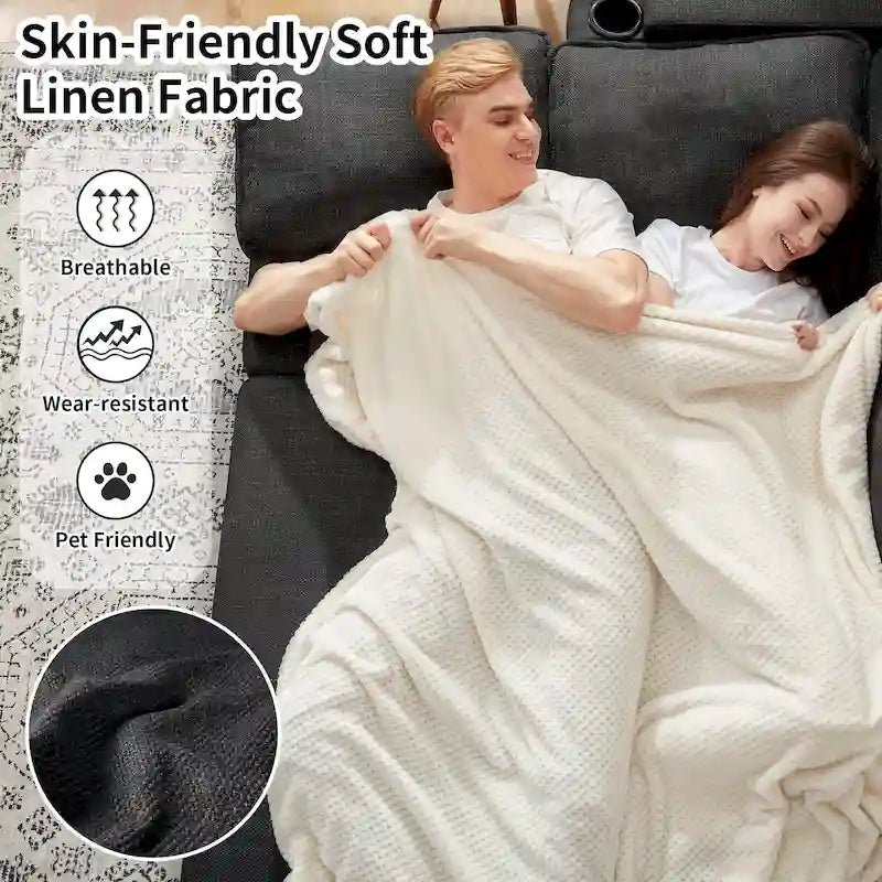 Divano letto a L da 80", Divano letto a scomparsa, Divano letto convertibile con penisola reversibile