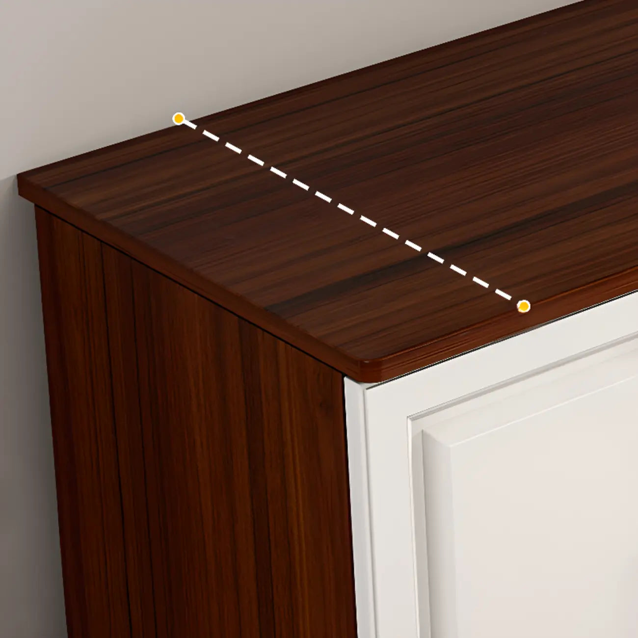 Mobile TV Moderno in Legno Bianco con Contenitore e Gestione Cavi