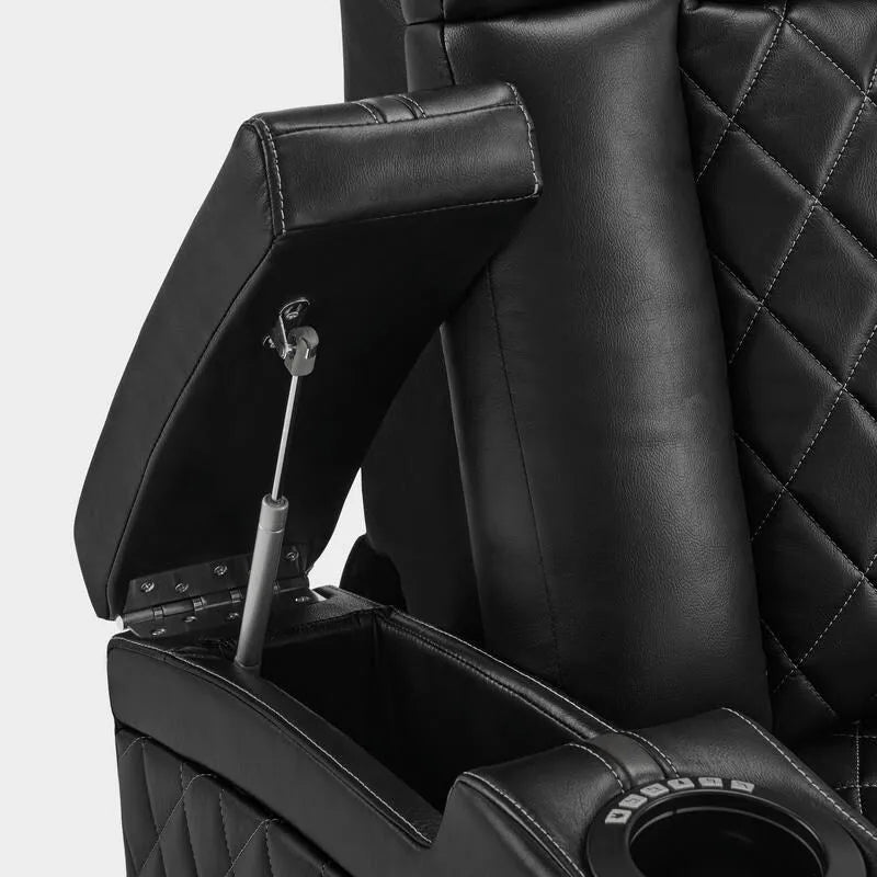 Poltrona reclinabile MCombo con poggiatesta regolabile, sedile home theater a doppio motore con porta USB, pelle traspirante HTS411