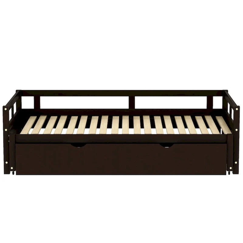 Divano Letto Estensibile con Letto Estraibile, Divano Letto in Legno con Letto Estraibile