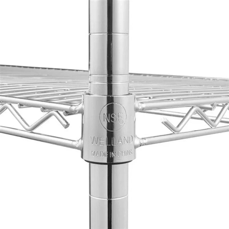 Scaffalatura in acciaio a 5 ripiani con ruote - (59.06 x 17.72 x 70.87)