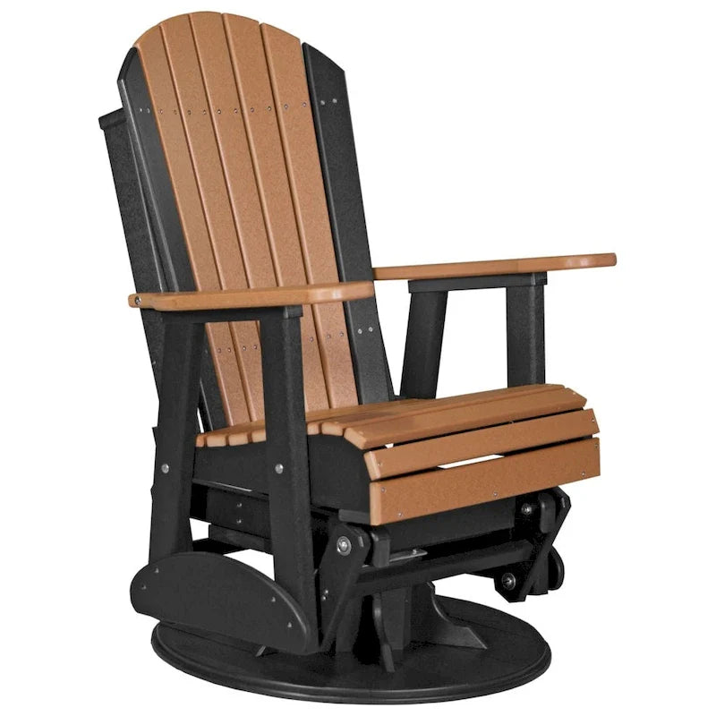 Poltrona scorrevole e girevole Adirondack in Poly Lumber