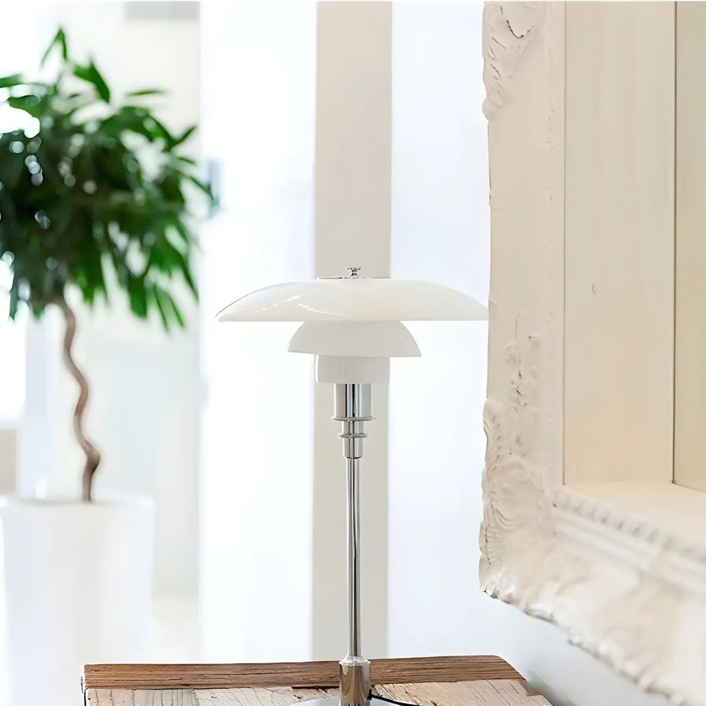 Lampe de table à LED à niveaux post-moderne HomeyFad avec alimentation intégrée