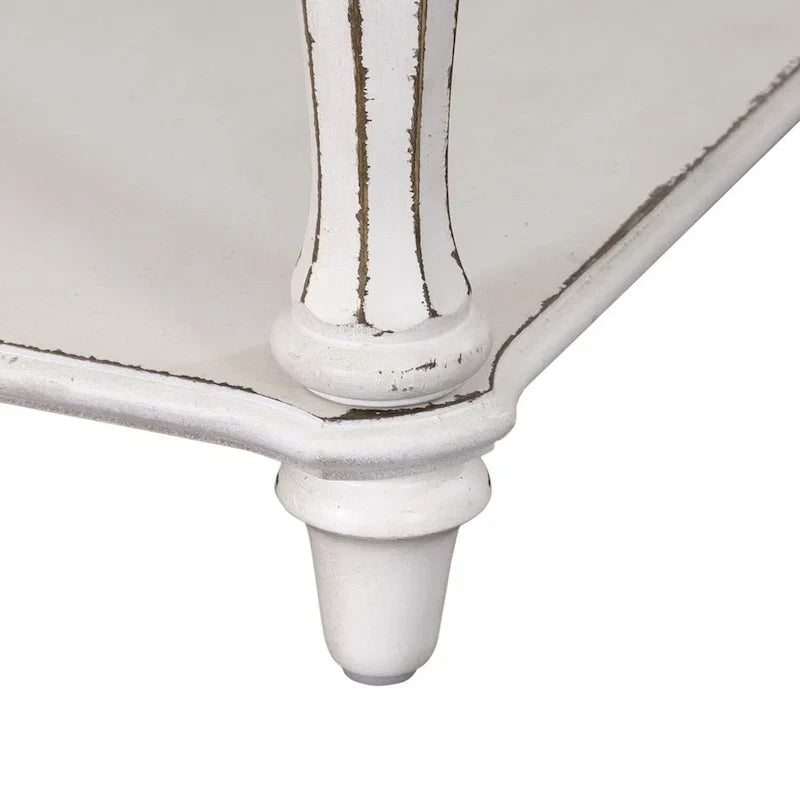 Comodino con Gambe Antico Bianco Magnolia Manor