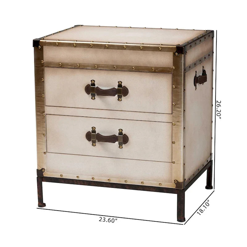 Baule Tavolino in Tela Laura Vintage