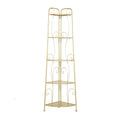 Scaffale pieghevole alto a 5 ripiani in metallo a spirale per interni ed esterni - Oro o Bianco - Roche River Decor