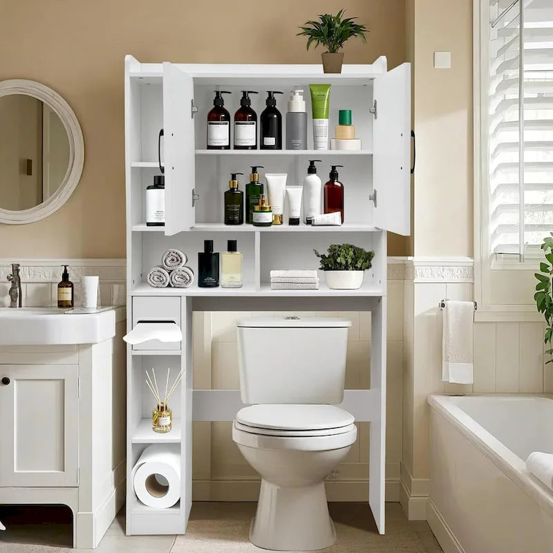 Mobiletto salvaspazio sopra il WC, Scaffali per bagno impermeabili