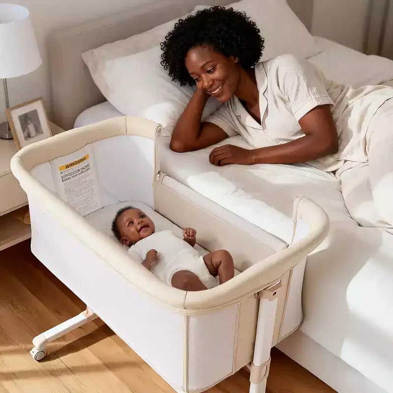 Moïse pour bébé à roulettes – Beige / Gris / Rose, Cododo, pour 1 bébé
