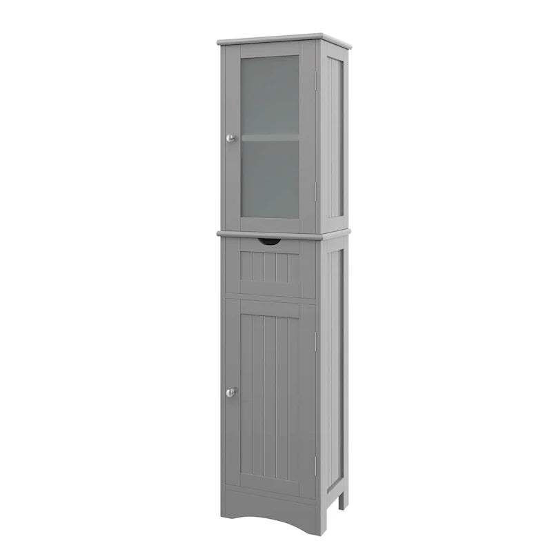 Colonna da bagno alta, autoportante, con ante e cassetto