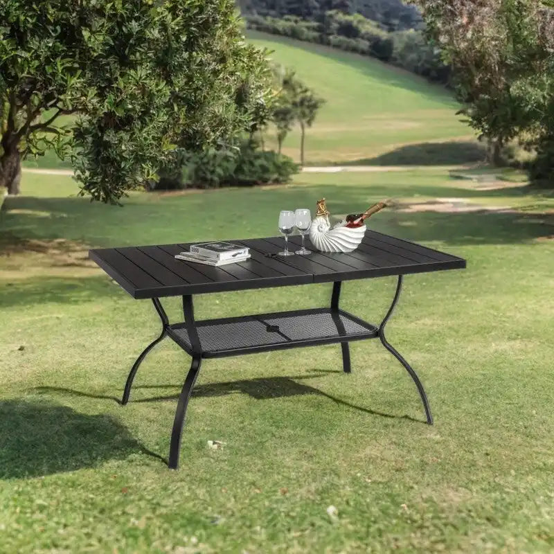 Tavolo da pranzo in ferro battuto Patio 59 pollici di larghezza