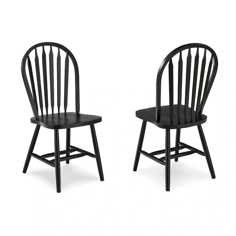 Sedia da pranzo in legno massello Windsor Arrowback