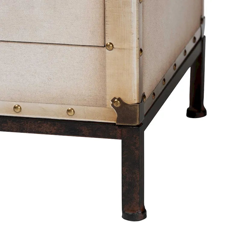 Baule Tavolino in Tela Laura Vintage