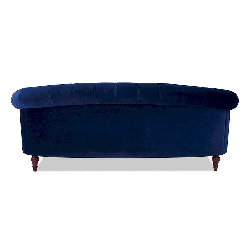 Divano Chesterfield trapuntato in velluto La Rosa 84 Mid-Century Modern