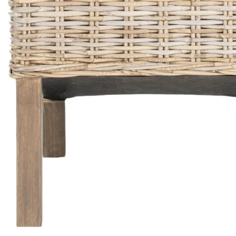 Set di 2 sedie da pranzo in vimini naturale 48L x 56P x 104A cm, stile Boho Coastal