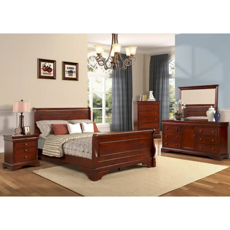 Letto a slitta Rodgers Bordeaux New Classic Furniture