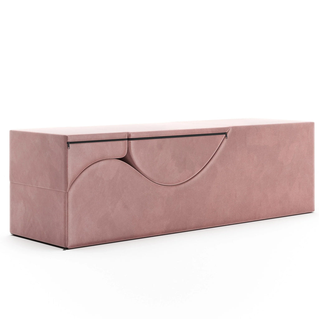 Avana Kami Chaise convertibile / Yoga e Massaggio - Pouf 2 in 1 con sedia a sdraio yoga pieghevole a scomparsa, Microvelvet - N/D