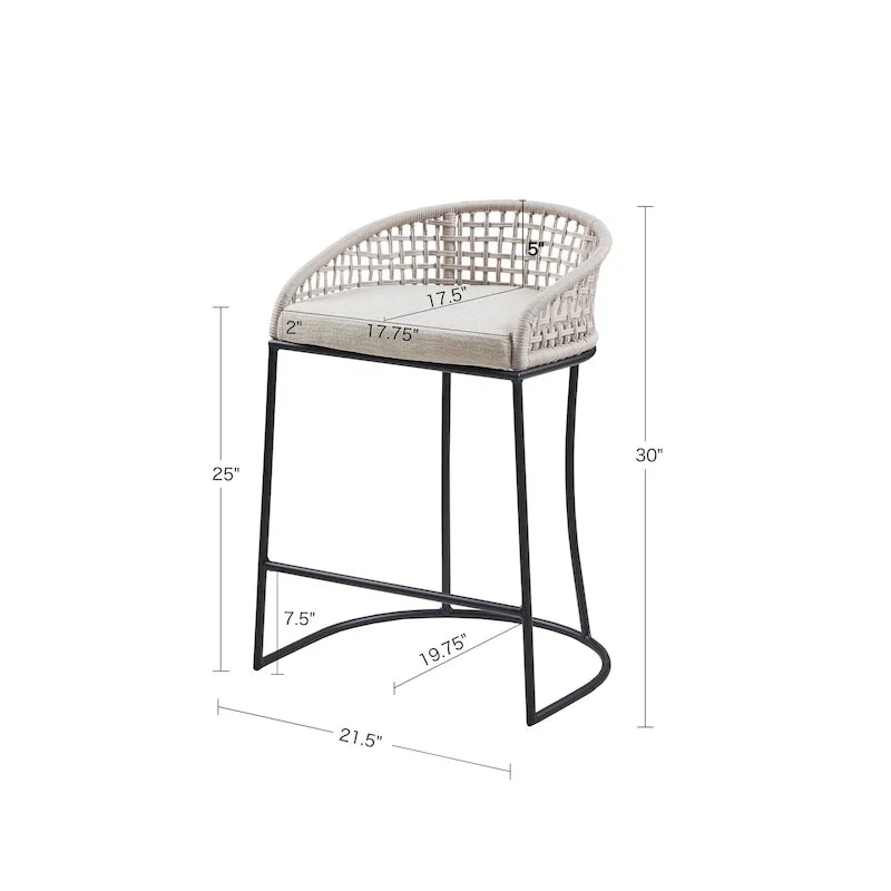 Sgabello da bancone Madison Park Carmel Intrecciato 25