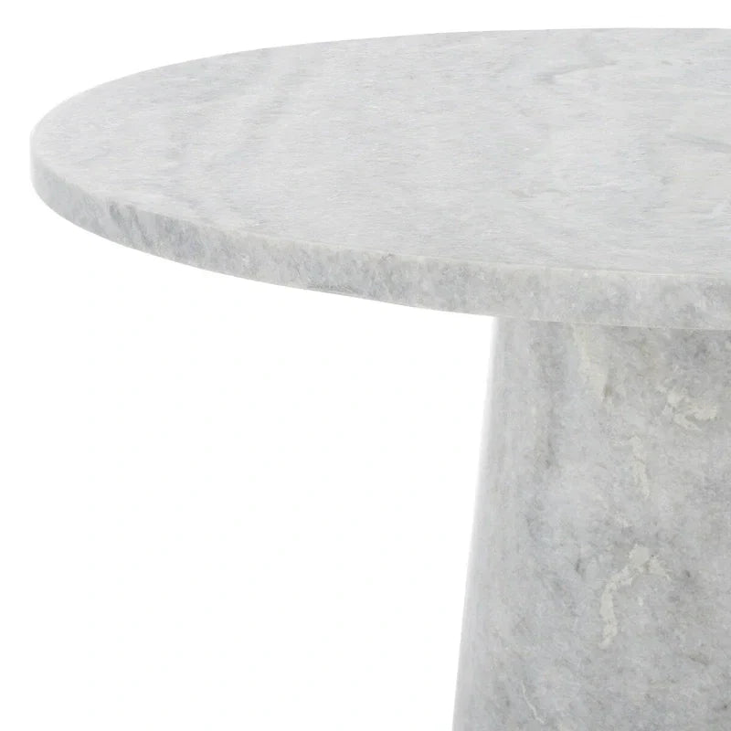 Tavolino d'appoggio rotondo alto in marmo Ghicu di SAFAVIEH Couture - 55,8 cm L x 53,3 cm P x 61 cm A - 53,3x53,3x61 cm