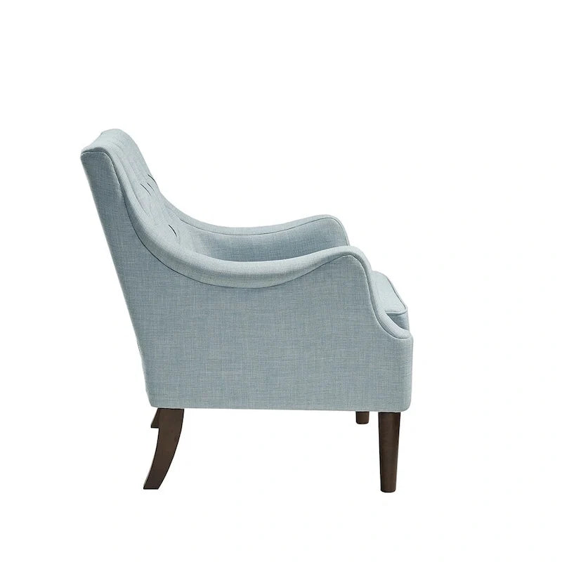 Poltrona moderna accent con bottoni capitonné