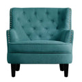 Moser Bay Mignon Poltrona Accent con Schienale Alto Trapuntato, Velluto/Lino, 76 cm