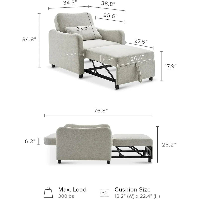 Mopio Sophie Poltrona Letto Trasformabile 4 in 1