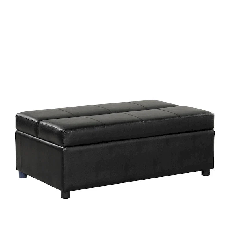 Divano letto pieghevole estraibile a forma di pouf singolo con materasso, letto per gli ospiti convertibile, divano letto rivestito in PU