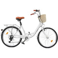 Moasis24/26 Bicicletta Cruiser a 7 velocità Regolabile con Telaio Ribassato, per Pendolari
