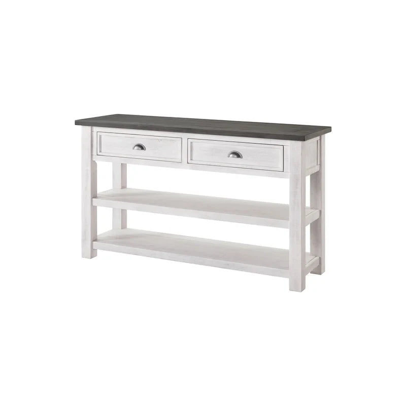 The Gray Barn Downington Table console de canapé à 2 tiroirs en bois massif