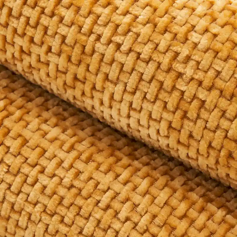 Divanetto in Velluto con Gambe in Metallo Dorato per Soggiorno