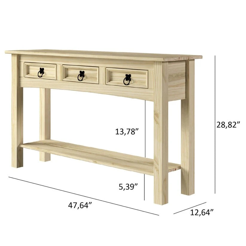 Consolle in Legno con 3 Cassetti Corona | Furniture Dash - N/A