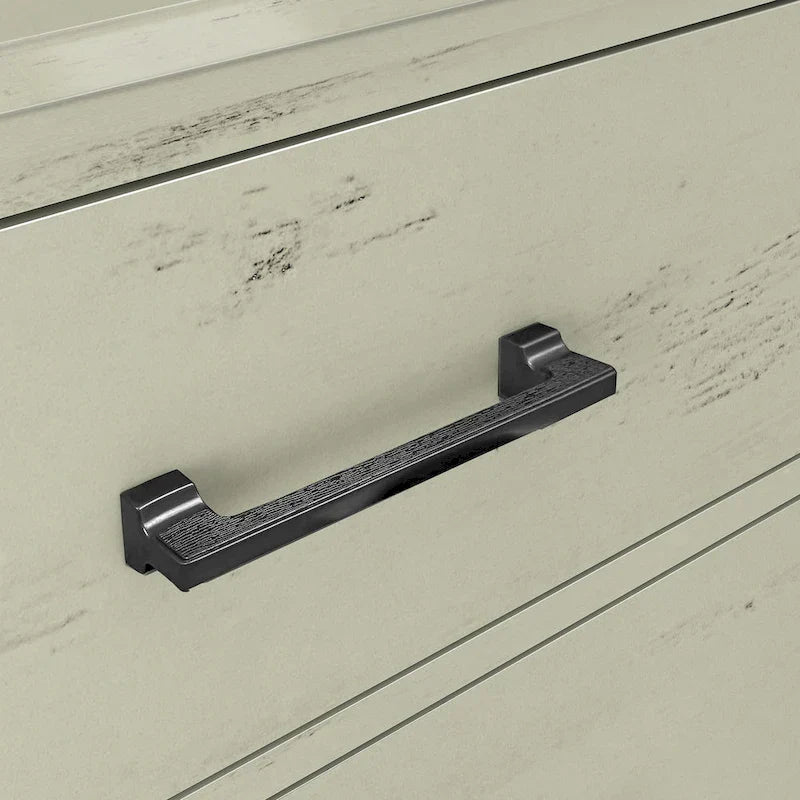 Set camera da letto 4 pezzi stile rustico - 2 comodini, 1 cassettone e 1 comò