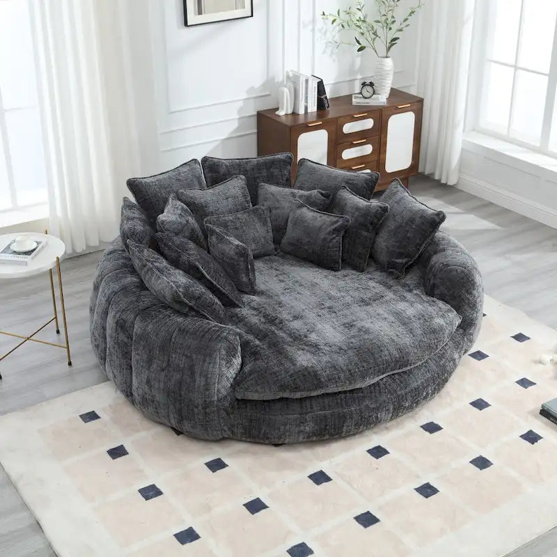 Comodo divano letto matrimoniale Loaf, divano letto oversize con braccioli