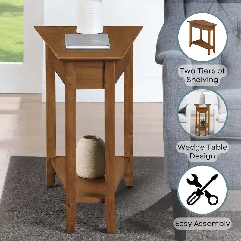 Convenience Concepts Tavolino a cuneo American Heritage con ripiano