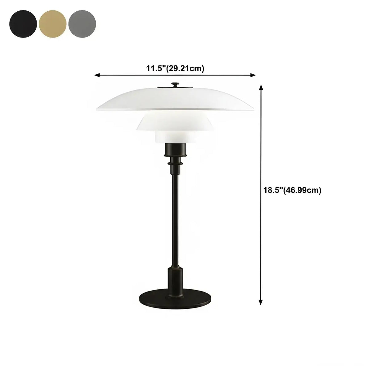 Lampe de table à LED à niveaux post-moderne HomeyFad avec alimentation intégrée