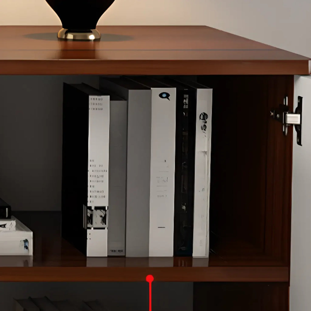 Mobile TV Moderno in Legno Bianco con Contenitore e Gestione Cavi