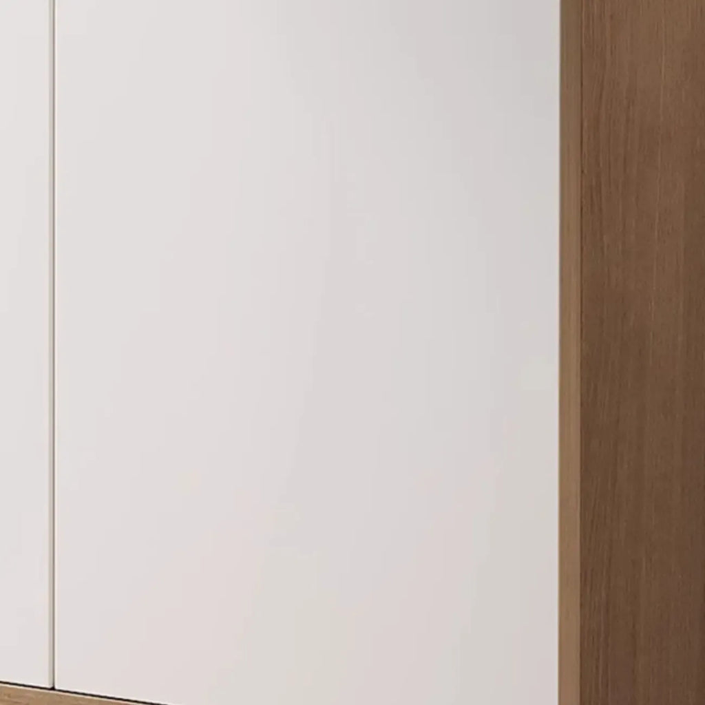 Credenza grande in legno e vetro con alzata superiore