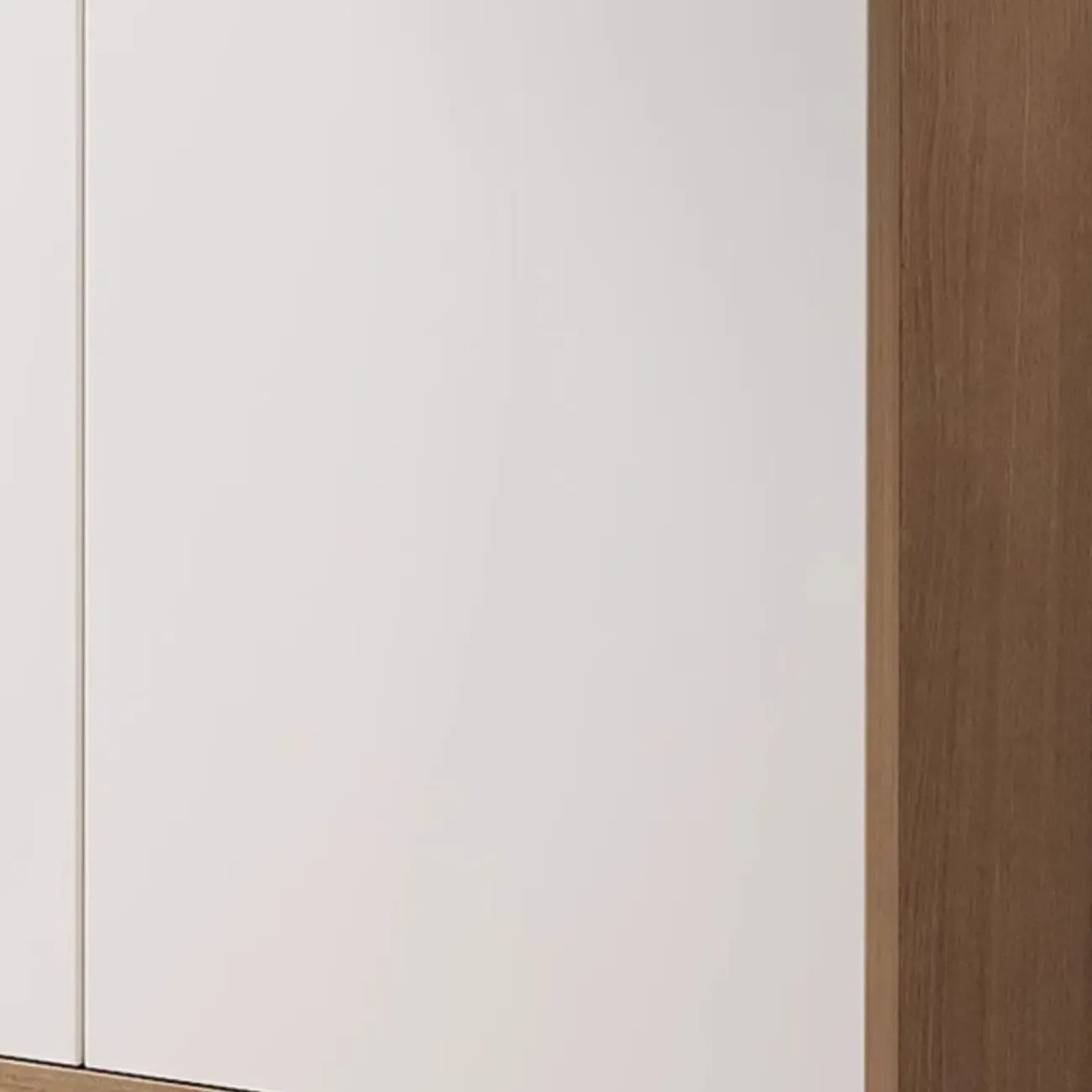 Credenza grande in legno e vetro con alzata superiore