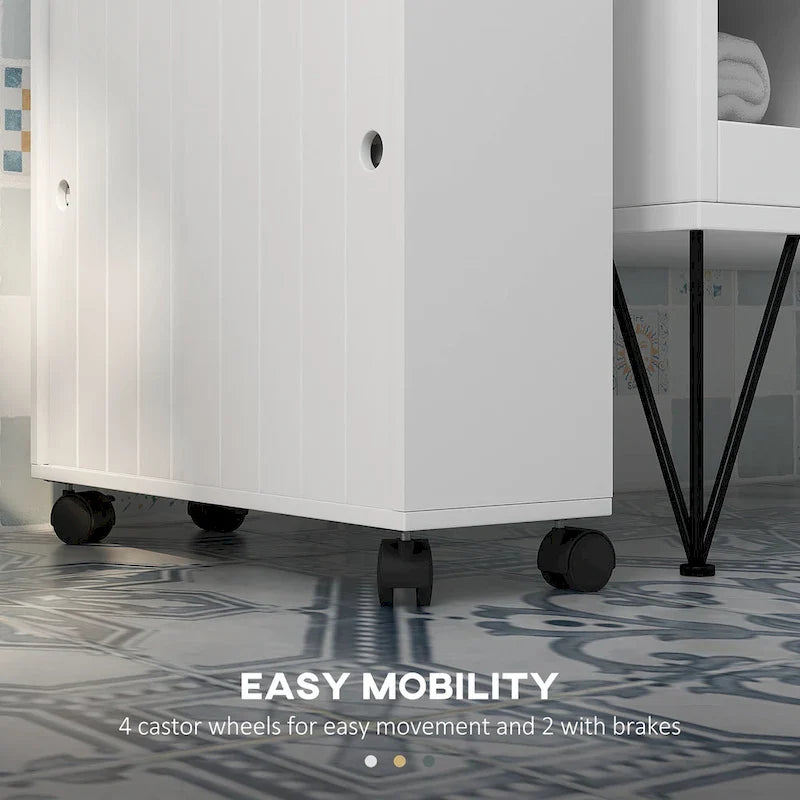 Mobiletto per bagno piccolo con foro per carta