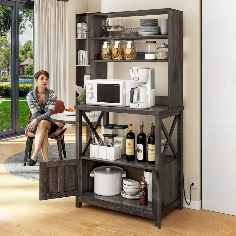 Moasis Scaffale da Forno da Cucina a 5 Livelli con Ripiani, Supporto per Forno a Microonde, Organizzatore per Ripiani da Cucina
