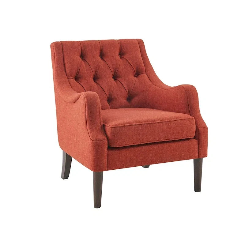 Poltrona moderna accent con bottoni capitonné