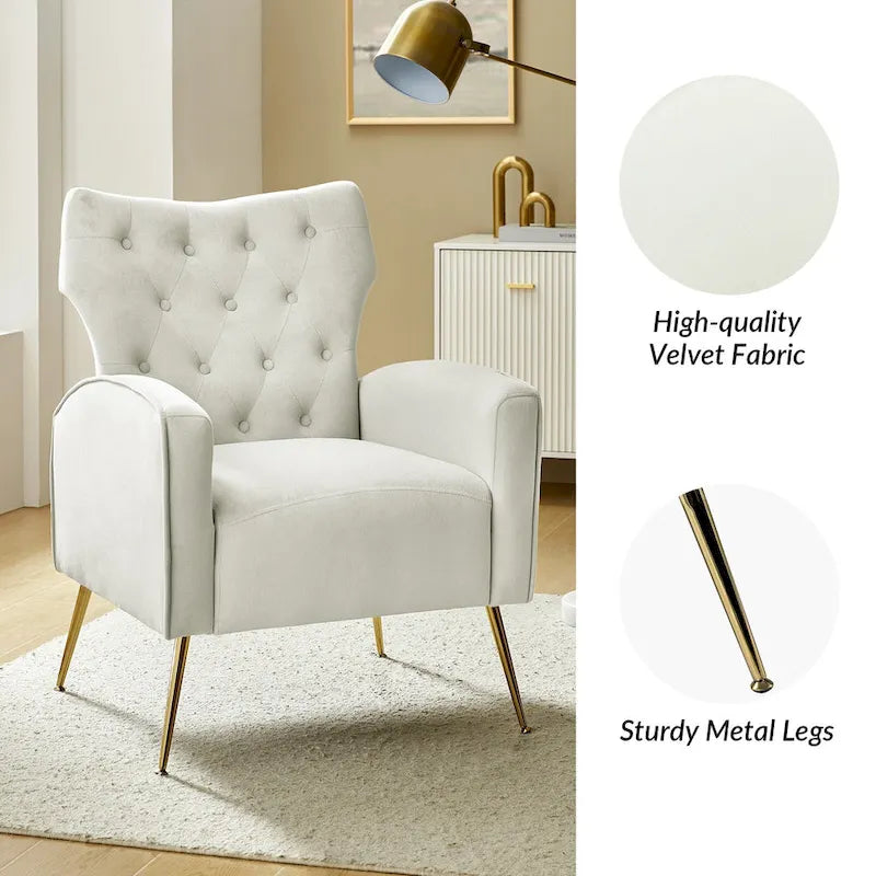Sedia imbottita Abadiana Accent con base in metallo