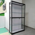 Vitrine rectangulaire contemporaine en verre noir