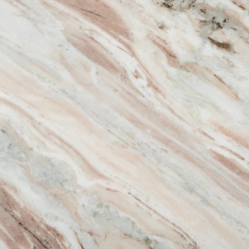 Tavolino d'appoggio rotondo alto in marmo Ghicu di SAFAVIEH Couture - 55,8 cm L x 53,3 cm P x 61 cm A - 53,3x53,3x61 cm